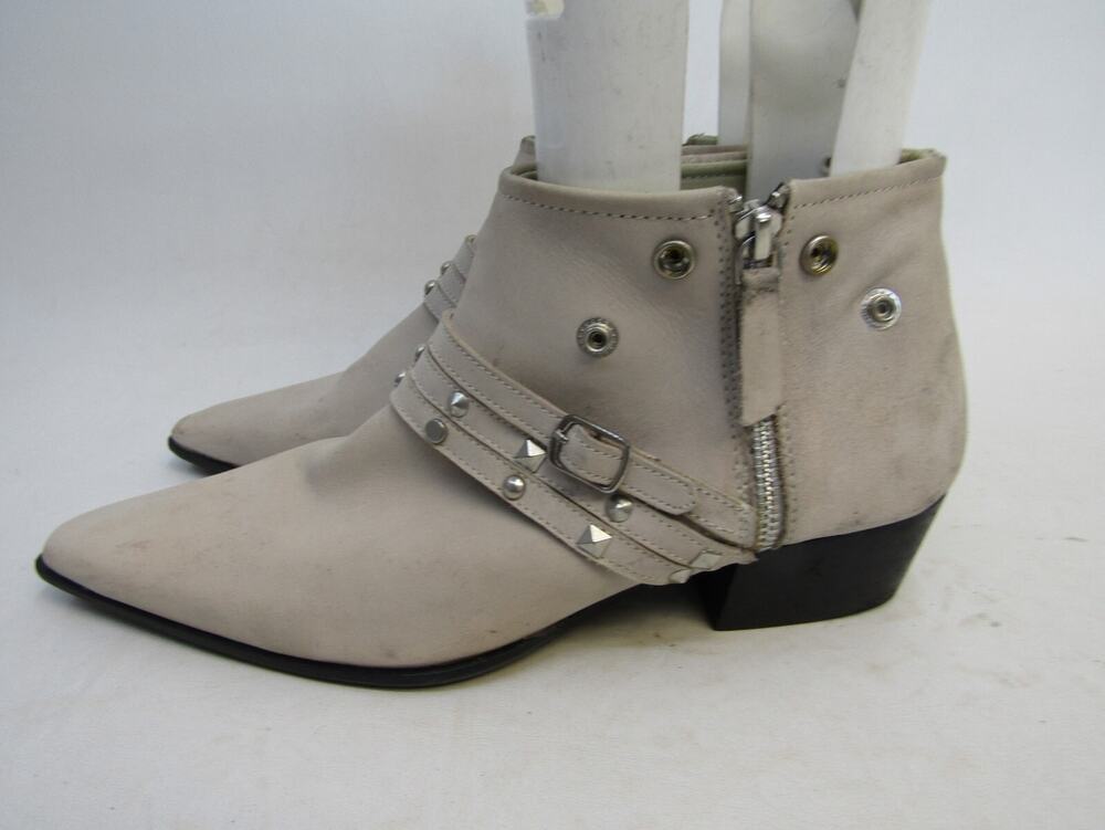 Free People Womens Size 41 EUR Beige Suede Zip Studded Ankle Fashion Boots